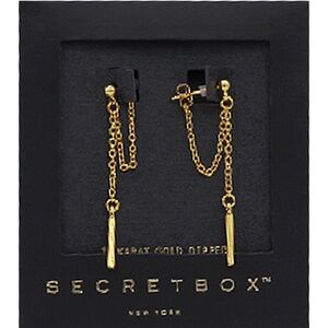 Chain Link Bar Drop Earrings